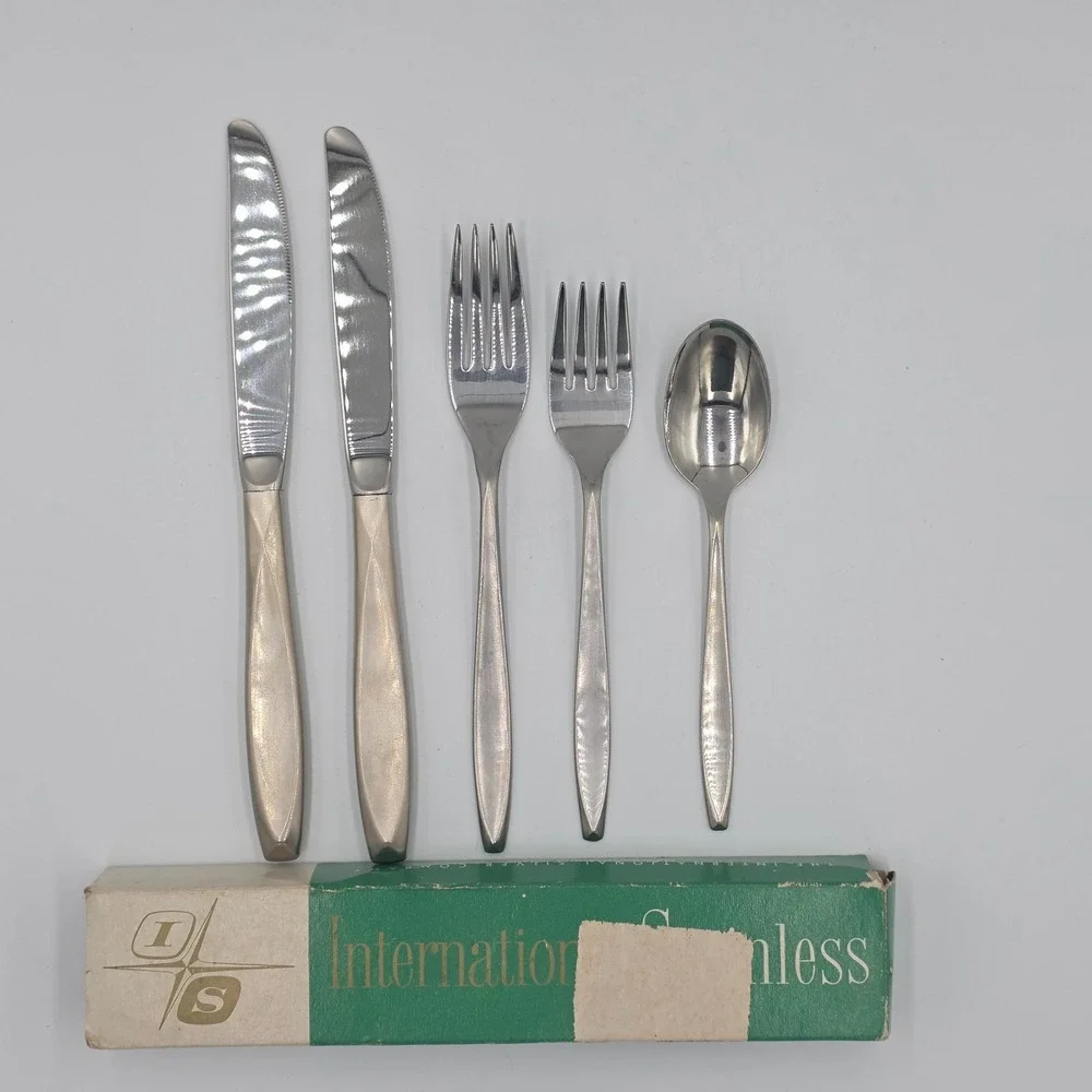 Vtg‎ International Silver Company Flatware Set Insico Stainless USA NASSAU